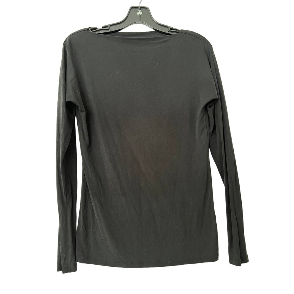 Vince Black Wide Neck Long Sleeve Top Sz XS